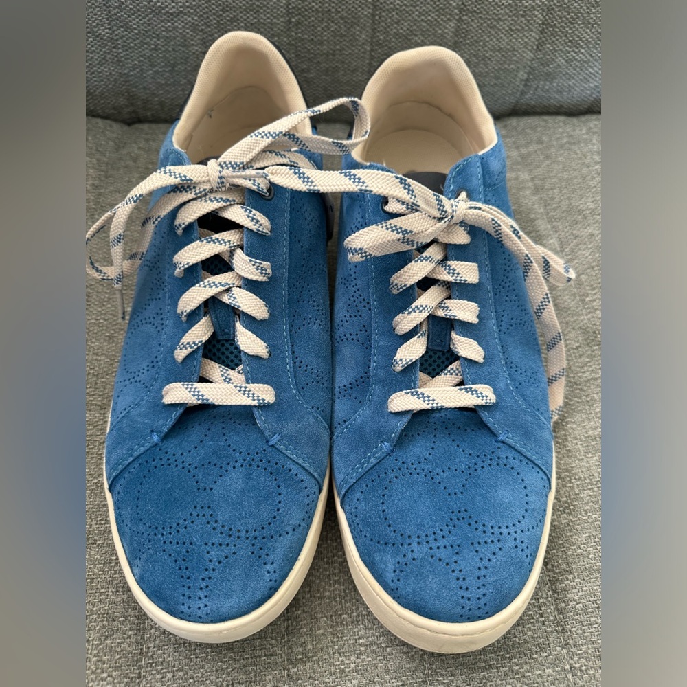 Coach Clip Low Top Sneakers, Cobalt Blue, size 11D